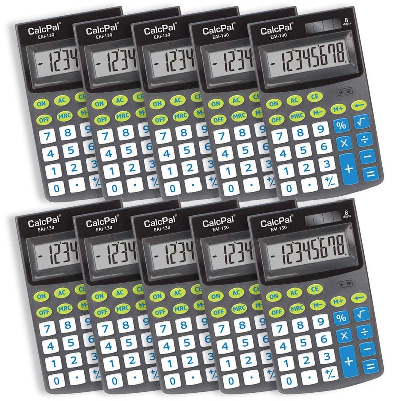 EAI Education CalcPal EAI-130 Basic Calculator - Set of 10 - Image 1